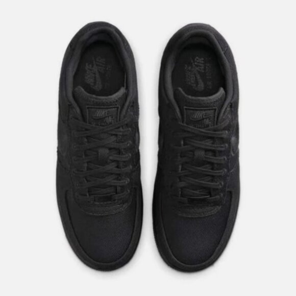 Nike Air Force 1 Low Black Canvas Men’s "MULTIPLE SIZE & FAST SHIP" - Picture 3 of 6